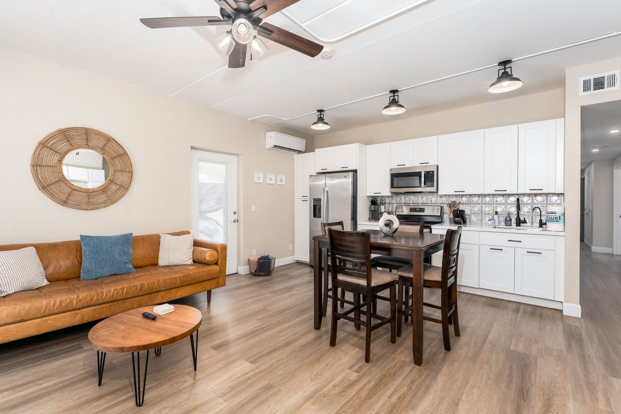 Upper living space with second kitchen